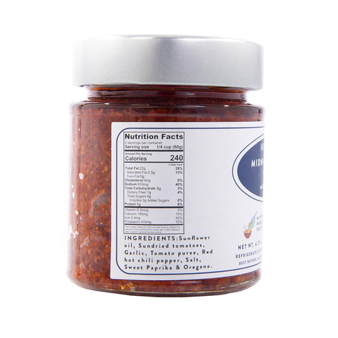 Arroyo Kitchen Midnight Spice Sauce, 4.7 fl. oz (1 Pack), Made in Italy, All Natural, Vegan, Oil Blend of Sundried