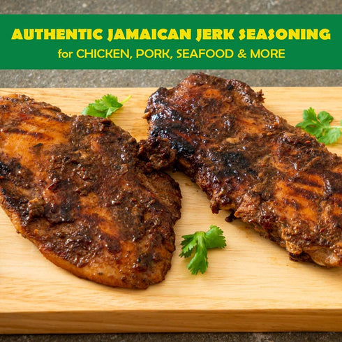 Eaton's Mild Jamaican Jerk Seasoning Easy to Use, Flavorful Caribbean Jerk Blend for Meat, Seafood, BBQ Rub, Grilled