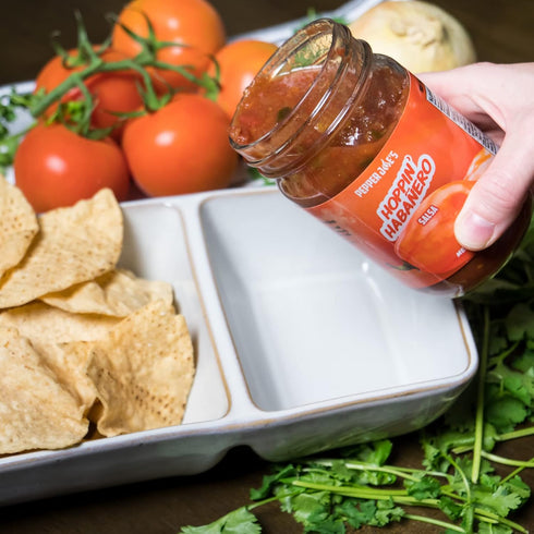 12 Pepper Joes Fiery Habanero Salsa Gourmet Spicy Roasted Habanero Salsa with Fresh Peppers Ounce Jar of Hot Salsa