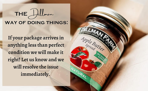 13oz (Pack 6) Dillman Farm No Sugar Added Apple Butter - All Natural, Gluten-Free, Non-GMO, Vegan, Kosher