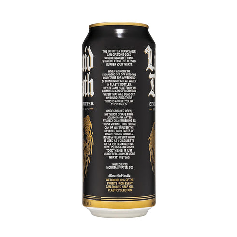 16.9 oz Tallboys (12-Pack) Liquid Death Sparkling Mountain Water