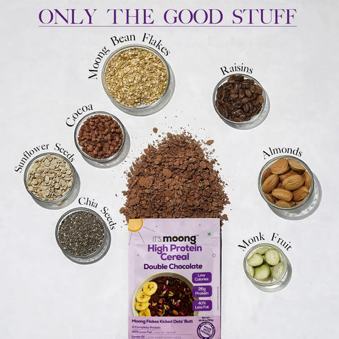 IT'S moong healthy protein 26gms 750 40% It's Moong High Protein Cereal | of protein | Low calories | Gm | less fat |