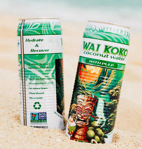17.5oz (12 pack) Wai Koko Coconut Water with Pulp