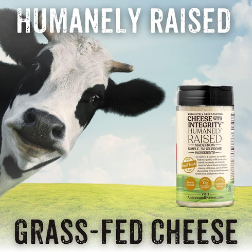 Andrew & Everett 7 oz Hormone Free Grated Parmesan Cheese, container