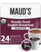 Maud's Organic English Breakfast Black Tea Pods, 24 ct, Recyclable Single Serve Pods, 100% Gourmet Blended Tea Leaves,