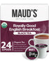 Maud's Organic English Breakfast Black Tea Pods, 24 ct, Recyclable Single Serve Pods, 100% Gourmet Blended Tea Leaves,