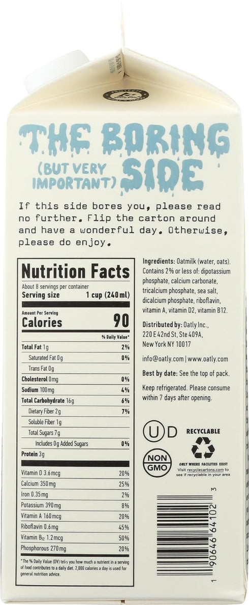 64 oz Oatly Low Fat Oat Milk
