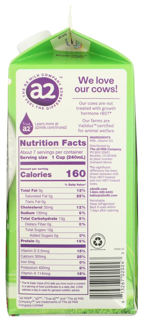 A2 59 MILK Grass-fed Whole Milk, FZ