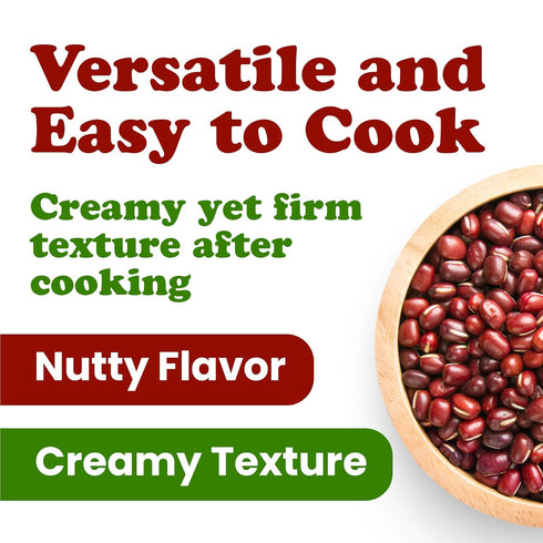 3 Food to Live Organic Adzuki Beans, Pounds Non-GMO, Sproutable, Whole Raw Dried Azuki Beans (Red Mung Beans), Vegan