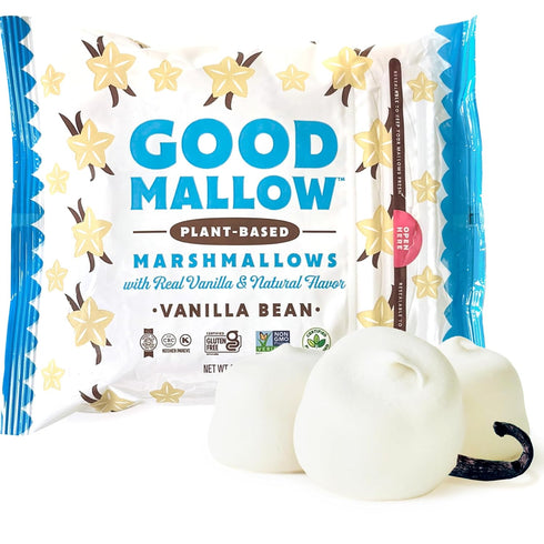 GoodMallow Vegan Marshmallows - Large Kosher Gluten Free Dairy Free Healthy Marshmallows