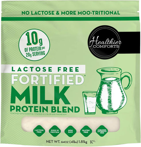Healthier Comforts Lactose Free Fortified Milk Protein Blend | Fortified with B,