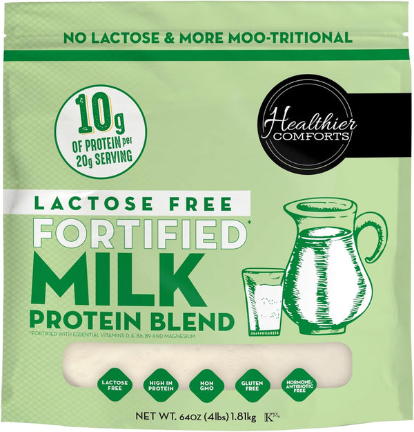 Healthier Comforts Lactose Free Fortified Milk Protein Blend | Fortified with B,
