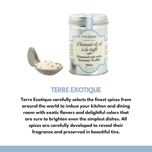 Terre Exotique 2.2 Oz Fleur De Sel with Italian White Truffles Ifaty Madagascar