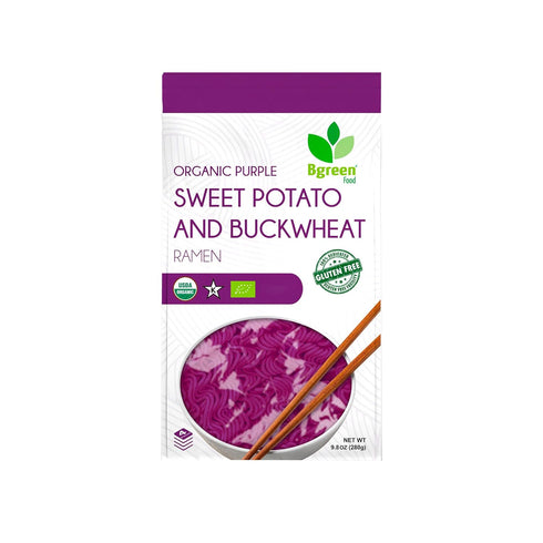 Big Green Organic Food- Organic Purple Yam & Buckwheat Ramen, Premium Ube,