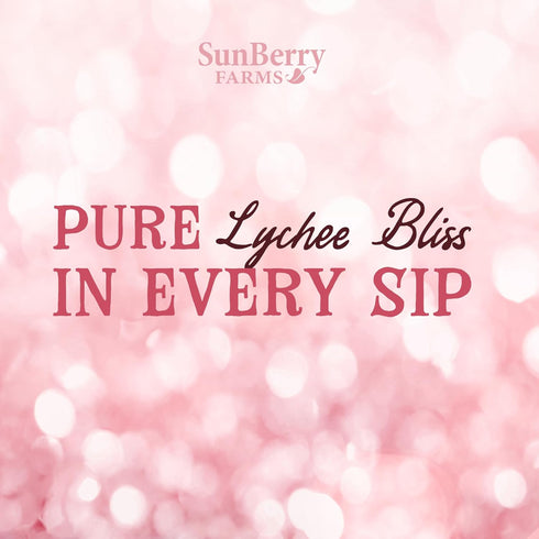 64 oz 1.89 Sunberry Farms Lychee Nectar fl | Exotic Tropical Juice Nectar with Real Fruit | No Artificial Flavors