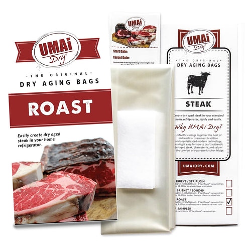 Pack 3, 8-10 lbs, 28-45 UMAi Dry Aging Bag for Steaks, of Dry Age Bags for Meat, Boneless or Bone-In Rib Roast Cuts up