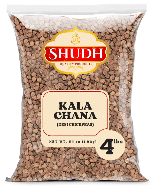 Kala Chana (Desi Chickpeas, Black dry chickpeas) 4lbs ~ All Natural |