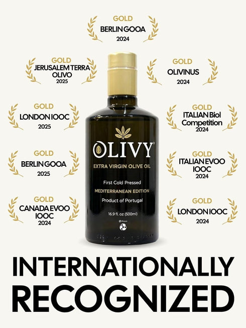500mL Olivy | Extra Virgin Olive Oil for Drinking and Finishing - Ultra-Low Acidity, High Polyphenol, DOP Portugal |