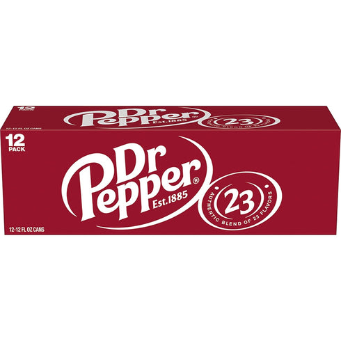 12 oz 12 pack Dr Pepper Soda, fl cans
