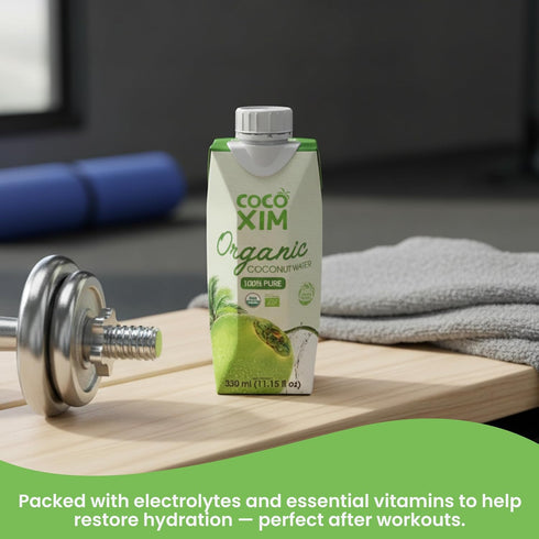 11 oz (Pack 12) 100% COCOXIM Ready to Drink Organic Coconut Water - of | Zero Added Sugar| Natural & Fresh