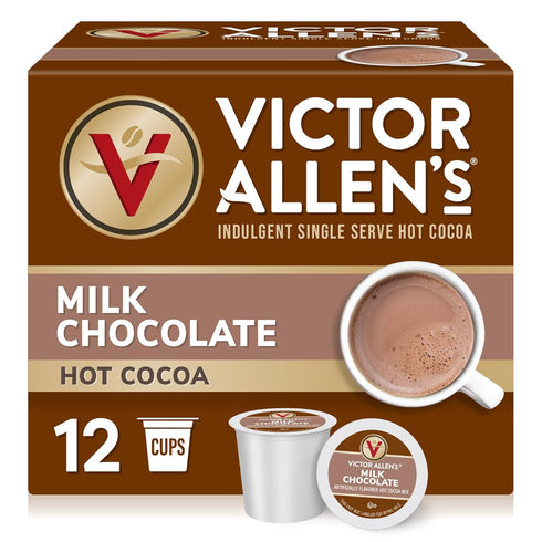 Victor Allen's Coffee, Milk Chocolate Hot Cocoa, 12 Count, Single Serve Hot