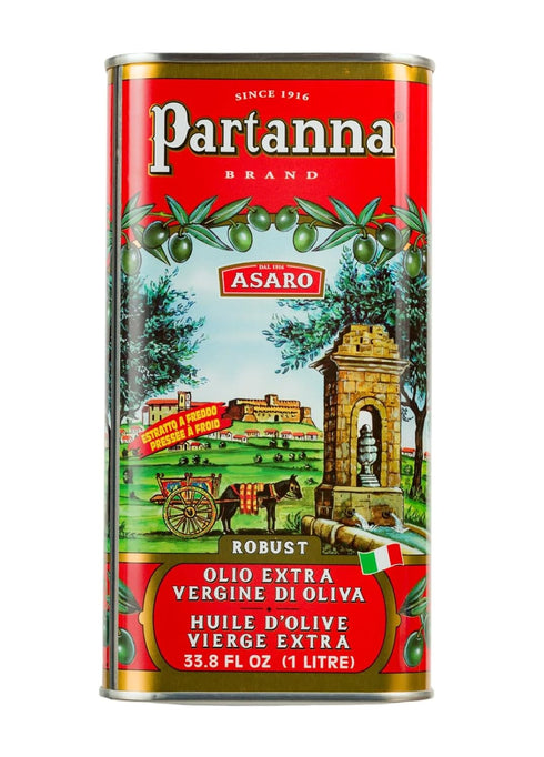 100% -33.8 oz (1 Partanna Robust Extra Virgin Olive Oil - Premium Castelvetrano Oil-High Polyphenol-First Cold Pressed