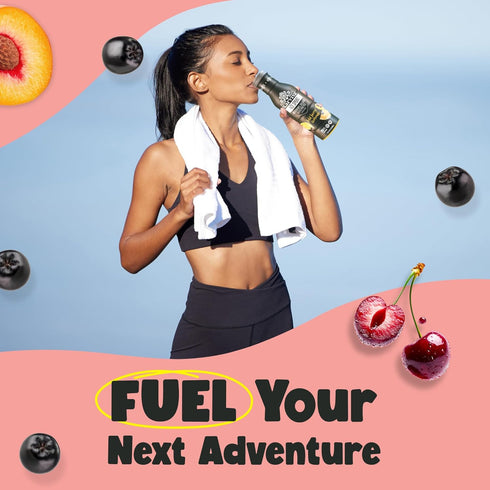 6 12 oz ACE Recovery Antioxidants Juice, Energy Booster Drinks for Sports, Real Fruit, Natural Collagen, Electrolytes