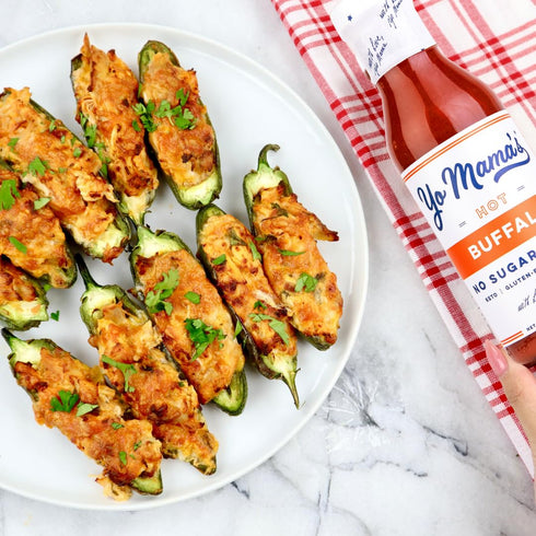 Pack (3) Whole30, Yo Mamas Foods Keto Hot Buffalo Dipping, Marinade & Wing Sauce - of - Low-Zero Carb, No Sugar Added