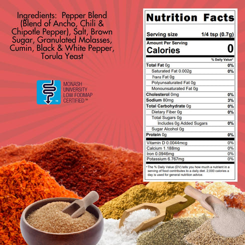 Smoke n Sanity SnS Triple S Certified Low FODMAP All Purpose Seasoning - Gluten Free, Dairy Free, No Garlic, No Onion