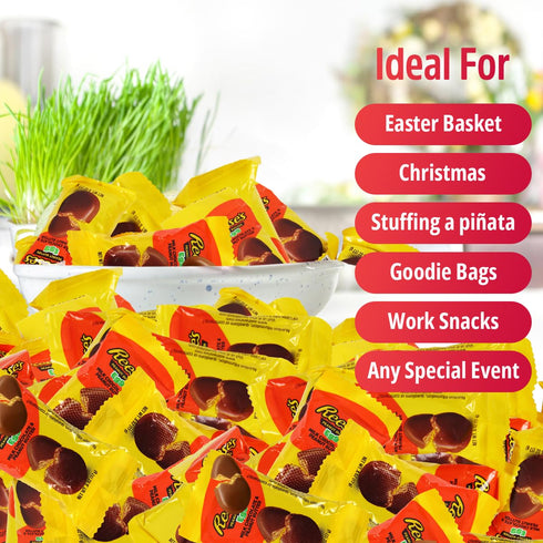 2LB Pack, 0.60oz, Easter Chocolate Eggs, Eggs Bulk Each Egg Indulge in Delicious Easter Eggs, Peanut Butter Eggs