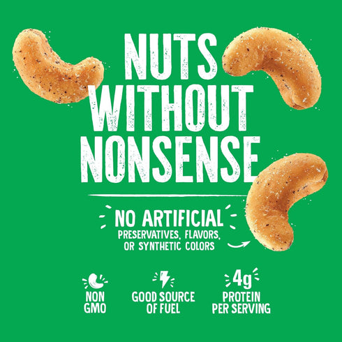 Salt and Pepper Seasoned Cashews Emerald Nuts (1-Pack), 5oz Resealable Bag, Kosher Certified
