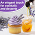 80+ Edible Lavender Sprigs for Drinks & Cocktails, Culinary Grade Purple Lavender Sticks for Baking, Tea, Cake