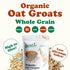 1 100% Food to Live Organic Oat Groats, Pound Whole Grain, Non-GMO Seeds, Kosher, Raw, Non-Irradiated, Vegan, Bulk, Low