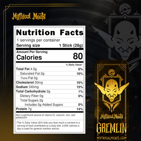 Gremlin 12-Pack Mythical Meats Humanoid Flavor Snack Sticks Barbeque Chicken and Beef Dried & Dehydrated Meats Seasoned