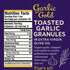 6.4 oz Garlic Gold Organic Toasted Garlic Granules in Extra Virgin Olive Oil, Crunchy Garlic in Olive Oil, Glass Jar