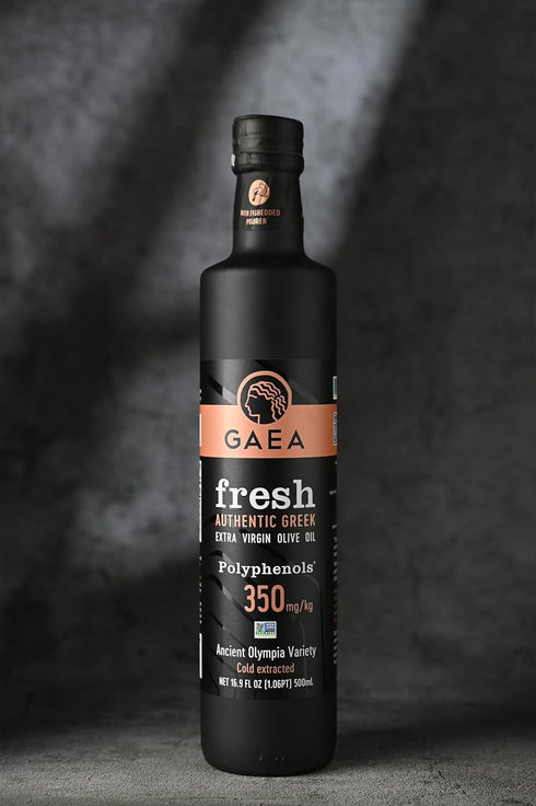 16.9 oz (500ml) (350mg/kg) GAEA FRESH Authentic Greek Extra Virgin Olive Oil, fl | Cold Extracted from Ancient Olympia