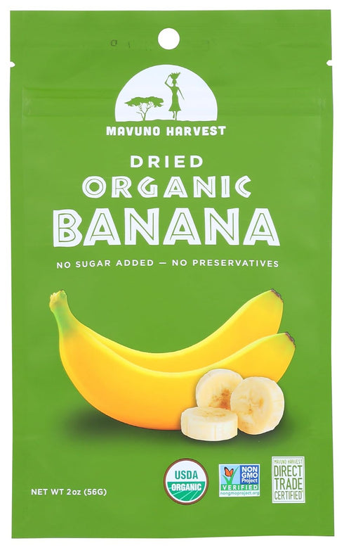MAVUNO HARVEST Organic Dried Banana, 2 OZ