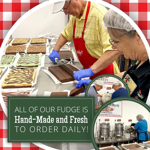 Package Valley Fudge, Pistachio Nut, Fresh Artisan Fudge, Real Butter, Gourmet Candy, Half Pound