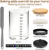 BRIRILINE 34 oz 5 (34oz-2pack) Pro Sourdough Bread Starter Kit - sourdough jar with unique features for the perfect