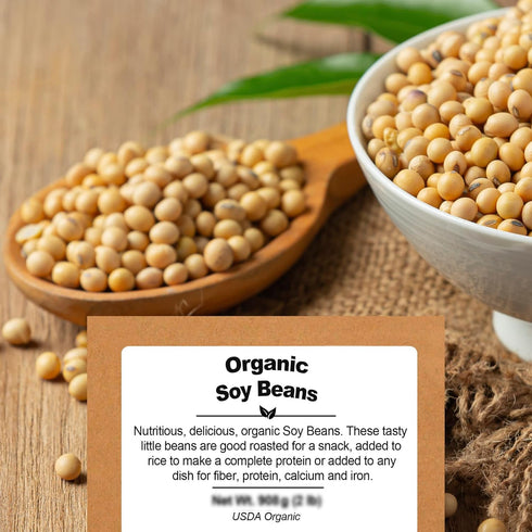 (2.8 lb) Be Still Farms Organic Soybeans - Soy Beans Dry aka Soya Nuts - Great for Edamame, Soy Milk, Tofu - High