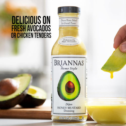 12 oz. BRIANNAS - Home Style Dijon Honey Mustard Dressing - Fine Salad Dressing made with Premium Ingredients - Gluten