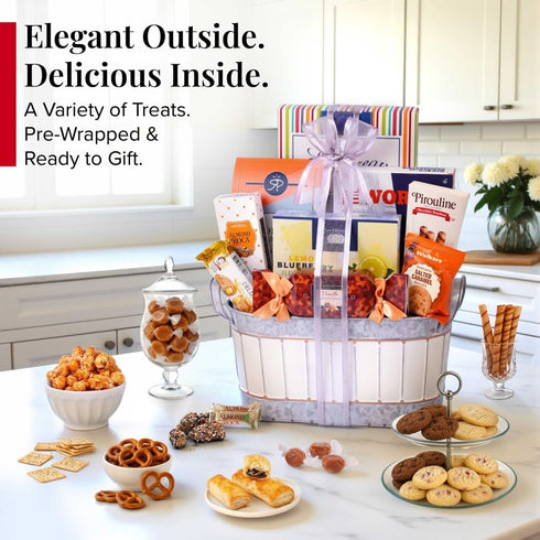 Package Broadway Basketeers Condolences Gourmet Gift Basket, Kosher Sympathy Food Gift Baskets for Delivery, Perfect