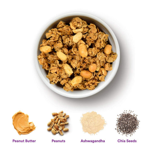 gr8nola 4.5lb PEANUT BUTTER - Healthy, Low Sugar Bulk Granola Cereal - Made with Superfoods Peanuts, Ashwagandha