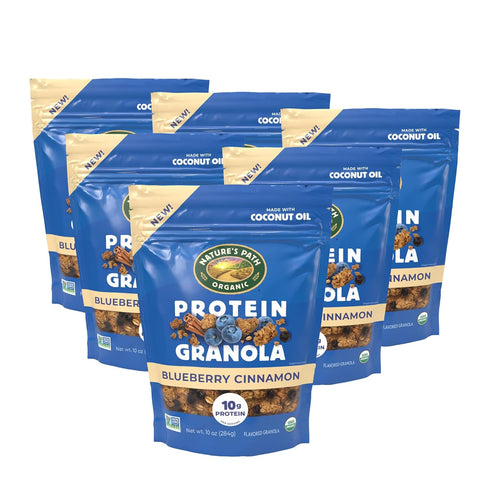 10 (Pack 6) Nature's Path Organic Blueberry Cinnamon Protein Granola, Ounce