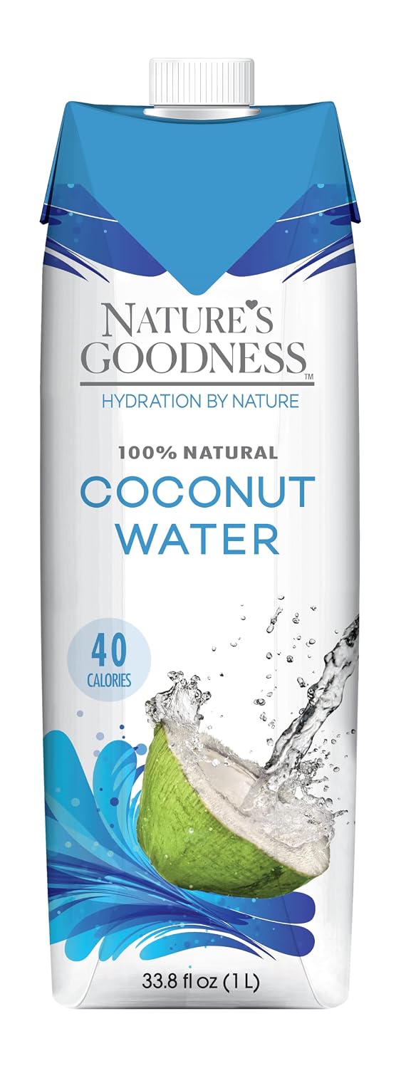 Nature's Goodness Coconut Water 33.82 fl oz - Pure Natural Electrolyte Drink