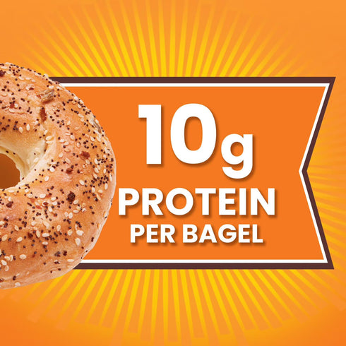 THOMAS' 12 Count, 10g 40 oz. Everything Bagels, Protein per Bagel