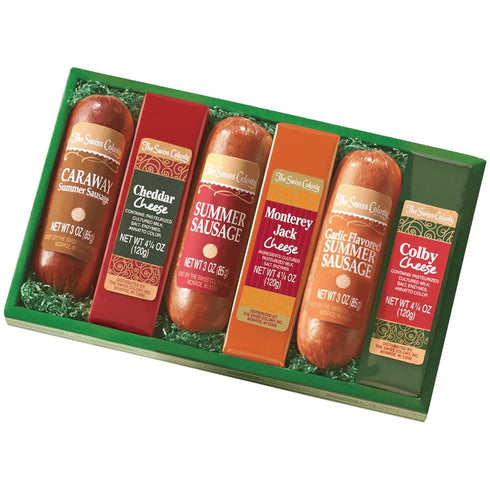 The Swiss Colony Sausage & Cheese Bars Gift Box of 6 with