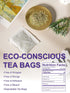100 Count, TeeLux Rosemary Tea Bags Natural Premium Rosemary Leaves Tea, Smooth & Aromatic, Caffeine Free