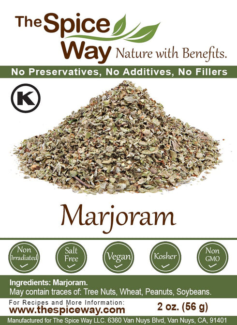 The Spice Way Marjoram Leaves - (2 oz) pure ground dried leaf