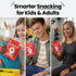 Snack IQ 12 Packs 10G Freeze Dried Strawberries - Sliced Strawberry Chips No Sugar Added - Freeze Dried Fruit Snacks